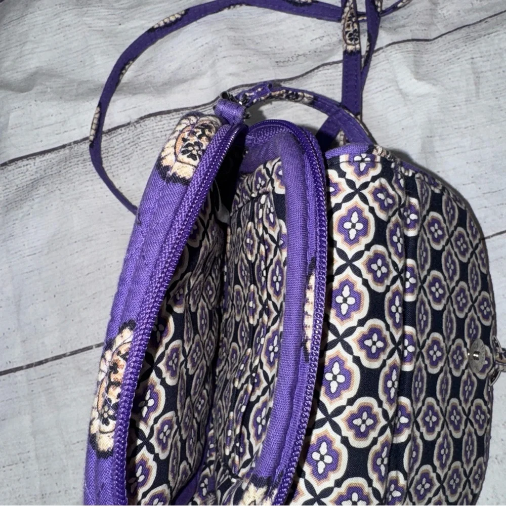 Vera Bradley Purple Mini Crossbody Bag Purse - Picture 4 of 5